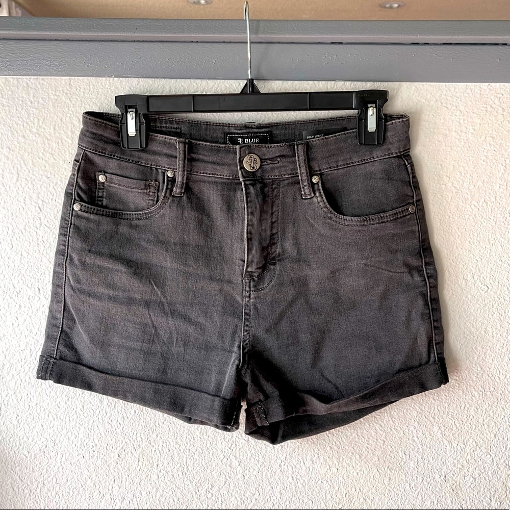 STS Blue Black Jean Shorts sz 9
